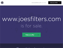 Tablet Screenshot of joesfilters.com
